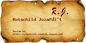 Rotschild Jozafát névjegykártya